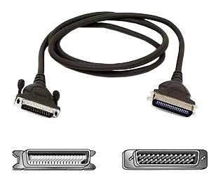 Параллельный кабель IEEE/1284, угол 90, 1,8 м для принтера Zebra TTP 2000