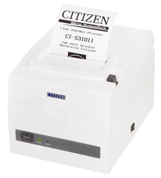 Термопринтер этикеток Citizen CT-S310II; Serial + USB, Pure White