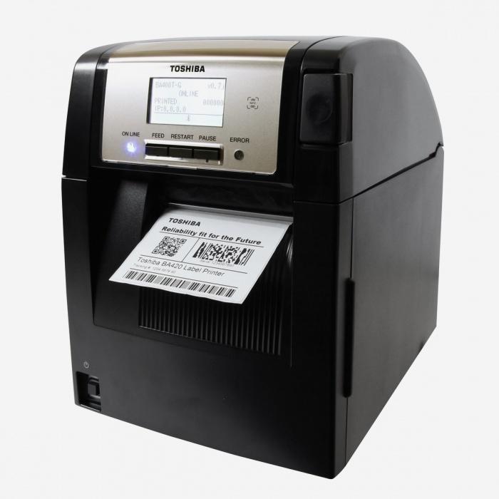Термотрансферный принтер Toshiba BA420T-GS12-QM-S 203 dpi, пласт корпус