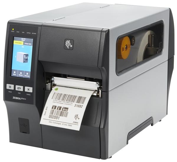  Термотрансферный принтер Zebra TT Printer ZT411; 4&quot;, 203 dpi, Euro and UK cord, Serial, USB,  Ethernet, Bluetooth 4.1/MFi, USB Host, Cutter w/ Catch Tray