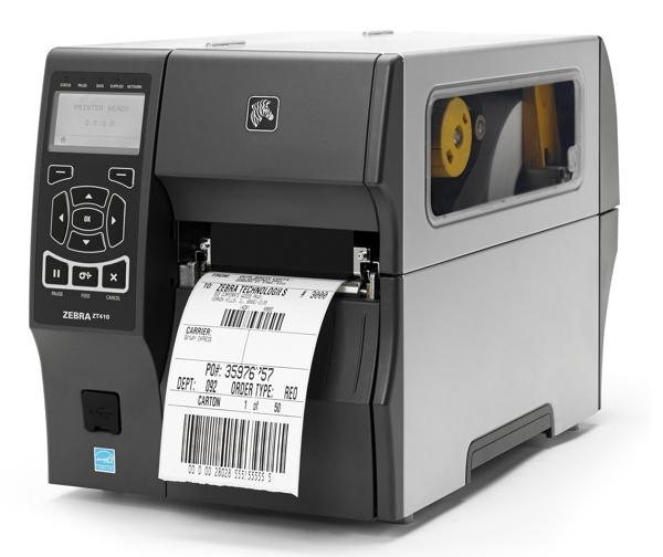 Термотрансферный принтер Zebra ZT410 203 dpi, RS232, USB, 10/100 Ethernet, Bluetooth 2.1/MFi, USB Host, Peel w/ Full Rewind, EZPL