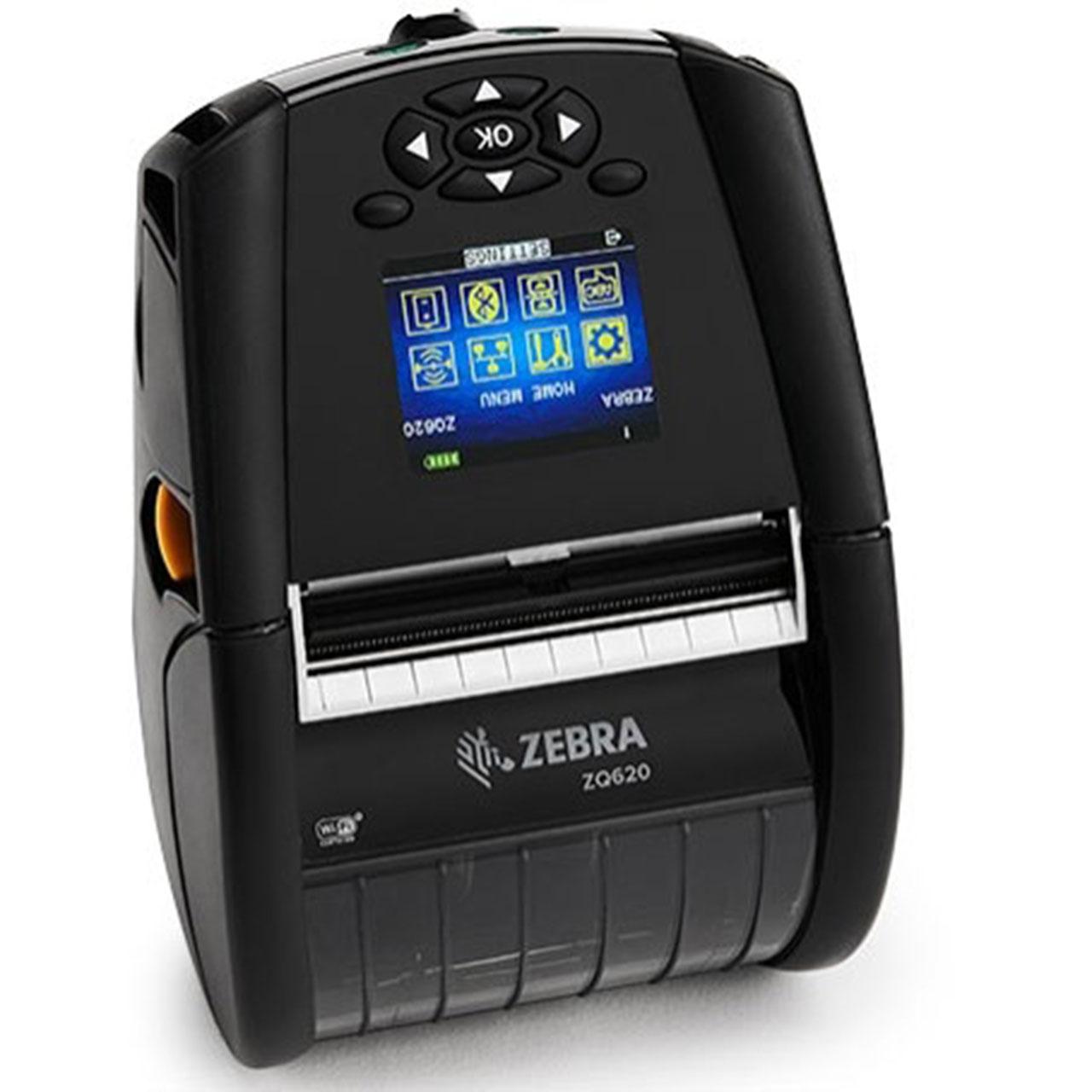  Термопринтер этикеток Zebra DT Printer ZQ620 3&quot;/72mm; English fonts,BT 4.x, Linered platen, 0.75&quot; core, Group E, Shoulder strap, Belt clip, Media Width Sen