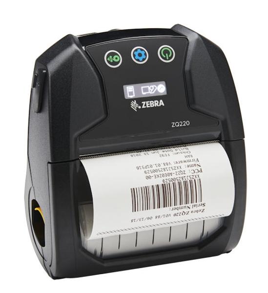 Термопринтер этикеток Zebra ZQ220, 3 inch DT Printer, Bluetooth, linerless&receipt printing, English/Latin/Cyrillic-1